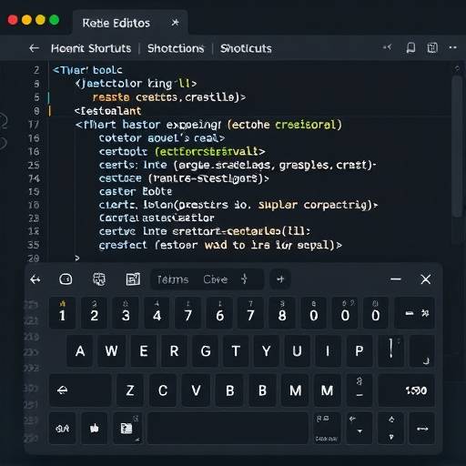 Screenshot illustrating keyboard shortcuts for cursor control in a text editor.